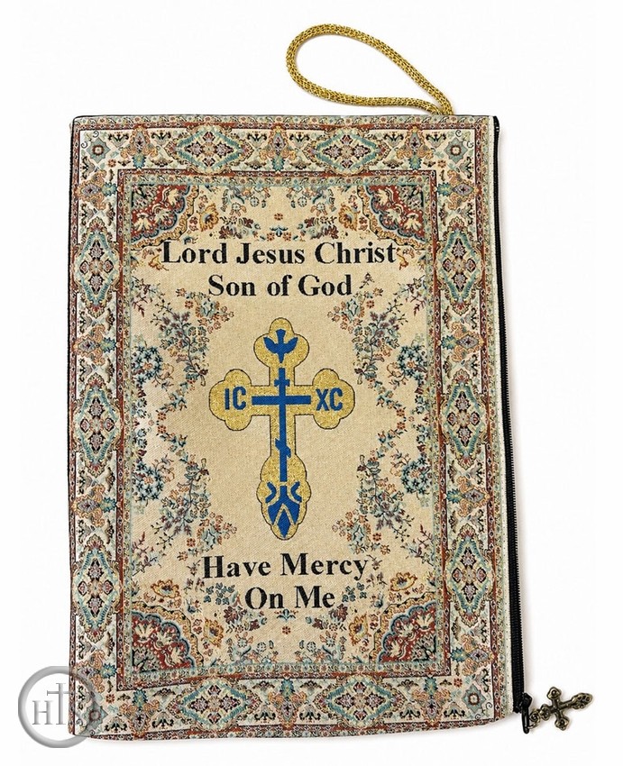 HolyTrinityStore Picture - Tapestry Bible Pouch Case Holder with Prayer
