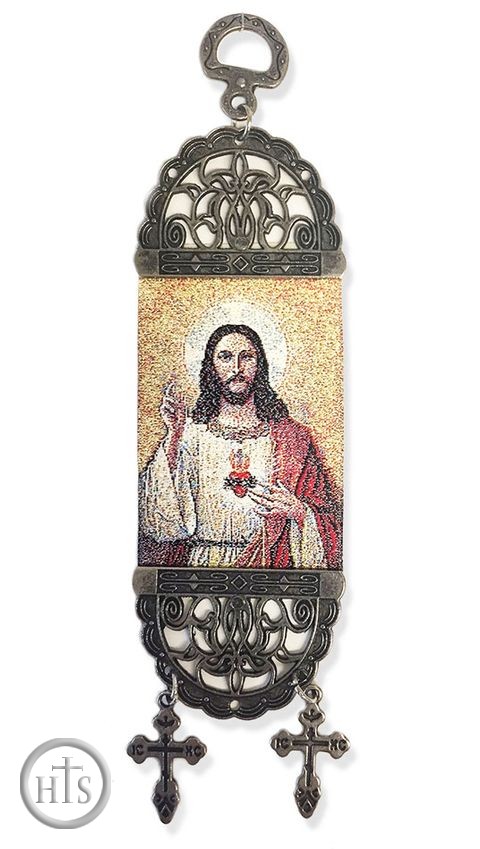 Photo - Sacred Heart of Jesus, Tapestry Icon Banner, 7