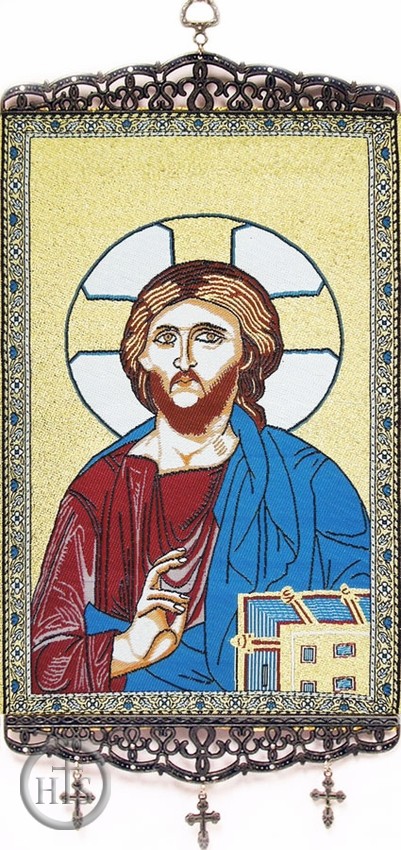 HolyTrinityStore Picture - Christ The Teacher, Tapestry Icon Banner, Medium, 13