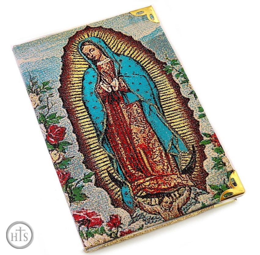 HolyTrinity Pic - Our Lady of Guadalupe /  Archangel Michael, 2 Sided Tapestry Icon Notepad