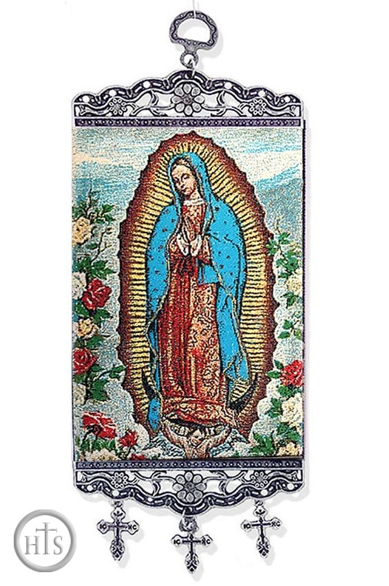 Product Picture - Our Lady of Guadalupe, Tapestry Icon Banner, Blue