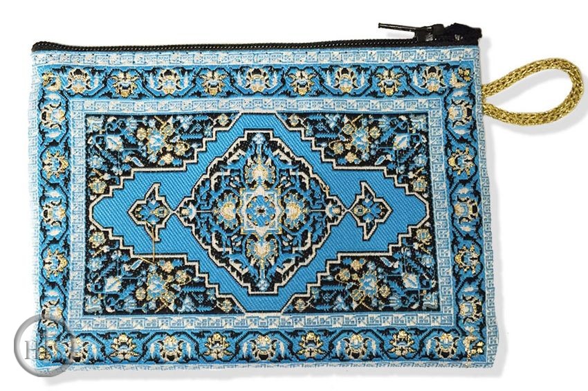 Product Pic - Tapestry Pouch Case Purse, Turquoise