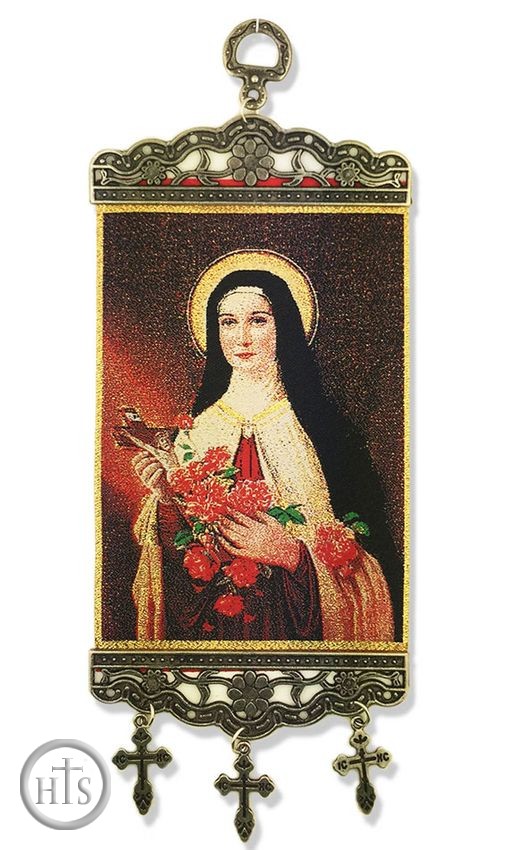 Product Pic - Saint Therese of Lisieux,  Tapestry Icon Banner, ~10