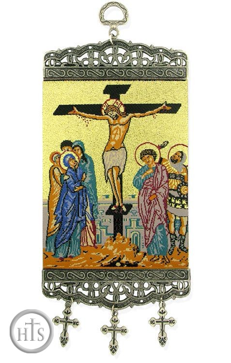 Photo - The Crucifixion, Tapestry Icon Banner, ~10