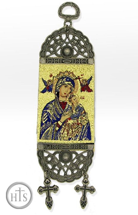 Picture - Virgin of Passions, Textile Art  Tapestry Icon Banner, 7