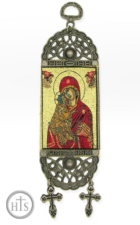 HolyTrinity Pic - Virgin of Vladimir, Textile Art  Tapestry Icon Banner, 7