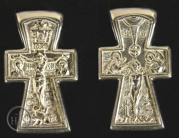 Product Picture - The Crucifixion / Baptism of Christ, Sterling Silver Cross