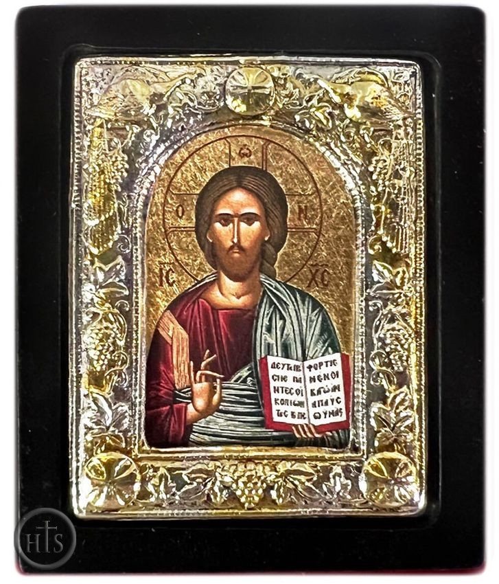 HolyTrinity Pic - Christ The Teacher, Serigraph Icon in Silver Oklad