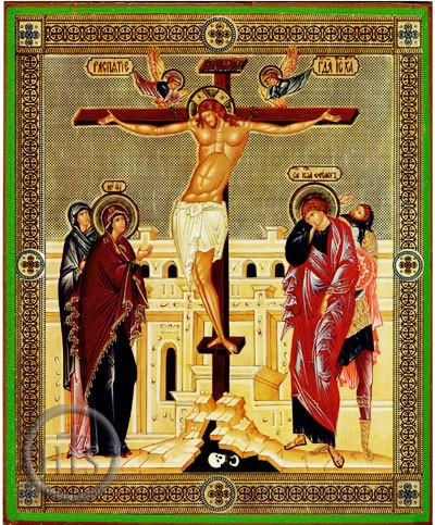 HolyTrinityStore Picture - The Crucifixion, Orthodox Christian Icon