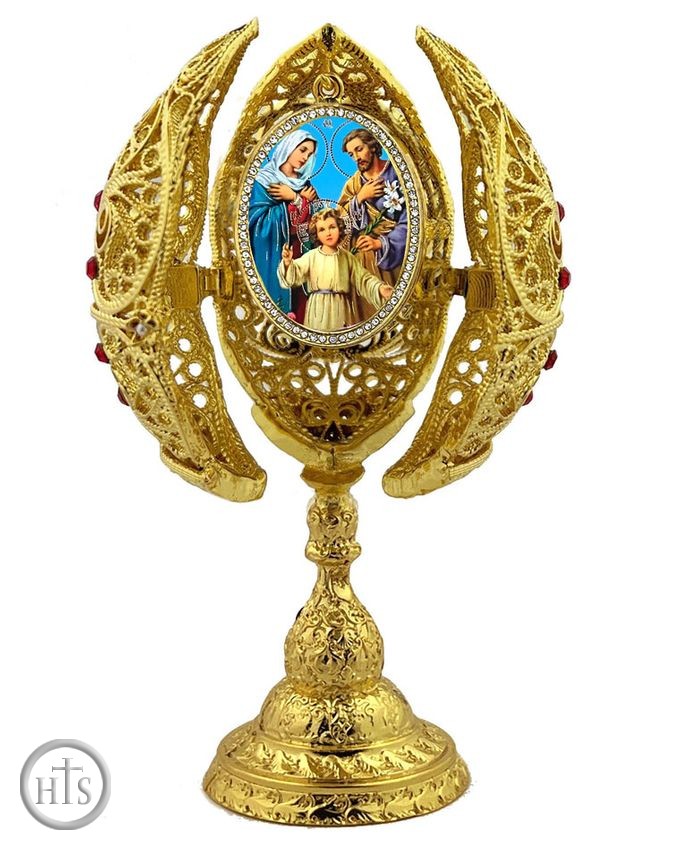 HolyTrinityStore Image - The Holy Family, Filigree Style Icon Egg, 6