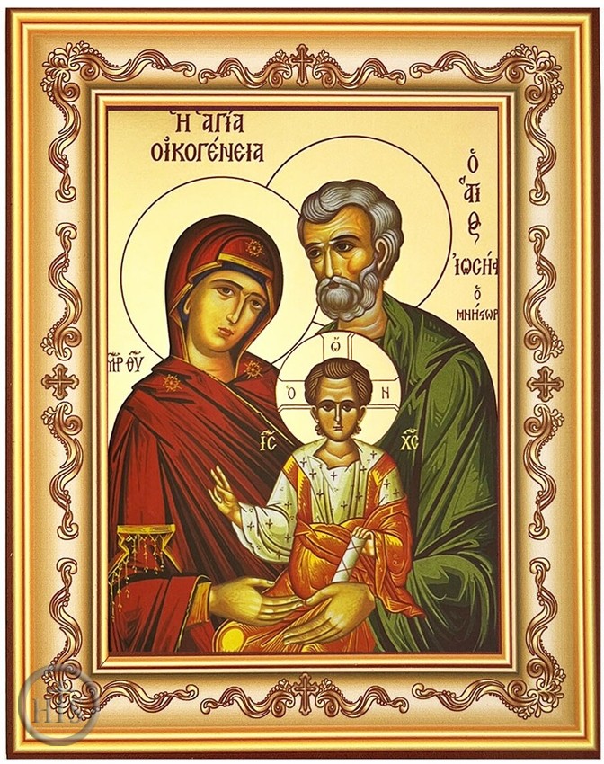 Product Picture - The Holy Family, Byzantine Orthodox Icon in Frame