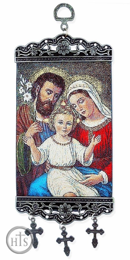 HolyTrinityStore Photo - The Holy Family, Tapestry Icon Banner, ~10
