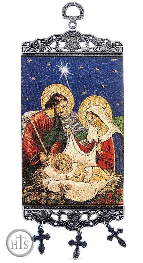 HolyTrinityStore Picture - The Holy Family, Tapestry Icon Banner, ~10