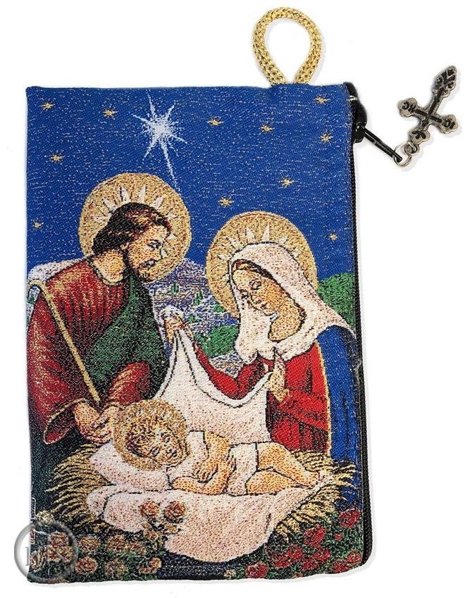 HolyTrinity Pic - The Holy Family,  Reversible Rosary Icon Pouch Case