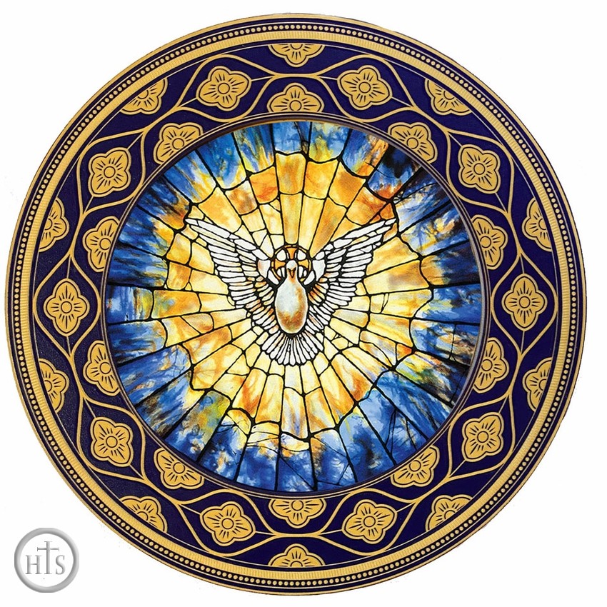 Photo - The Holy Spirit, Orthodox Icon in Wooden Round Frame