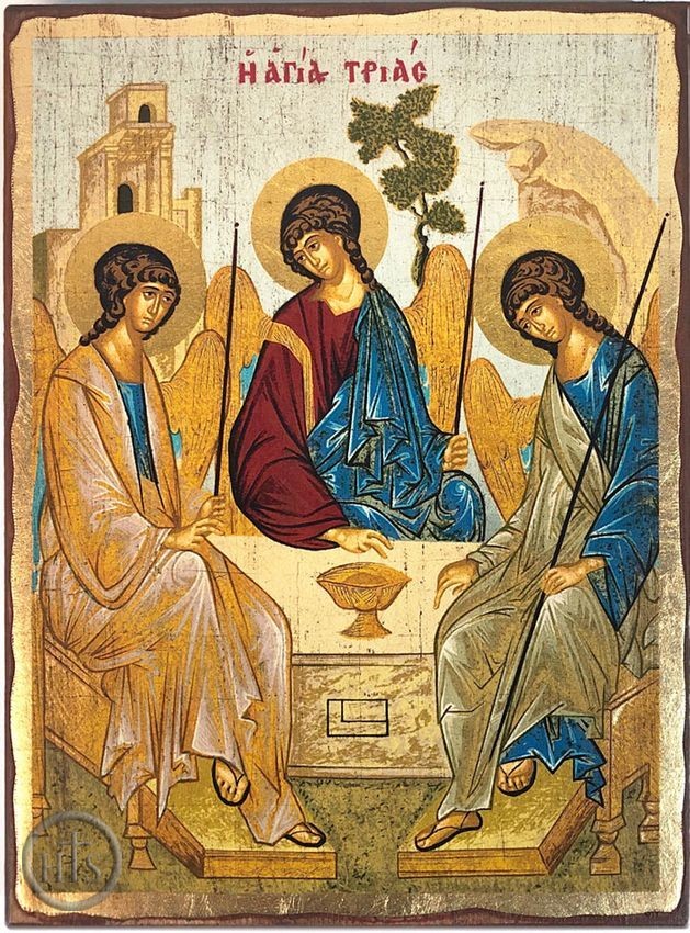 Product Pic - The Holy Trinity, Greek Serigraph Orthodox Icon