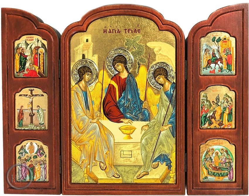 Product Pic - The Holy Trinity, Orthodox Serigraph Triptych