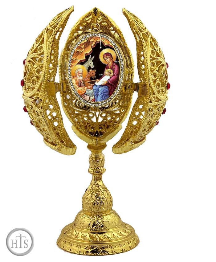 Product Pic - The Nativity, Filigree Style Icon Egg, 6