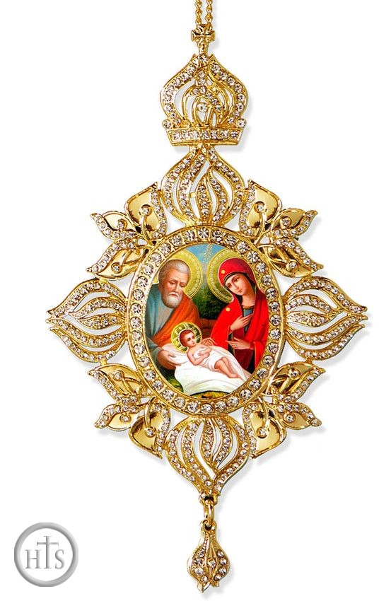 HolyTrinity Pic - Nativity of Christ, Framed Icon Ornament, Byzantine Style