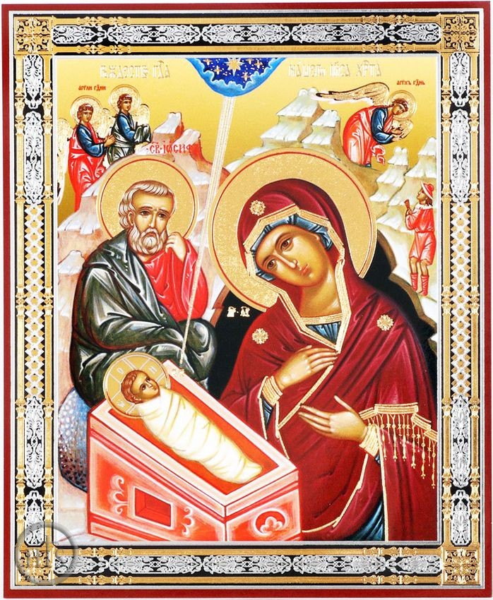 Product Image - Nativity of Christ and The Holy Family,  Gold  Foiled Icon