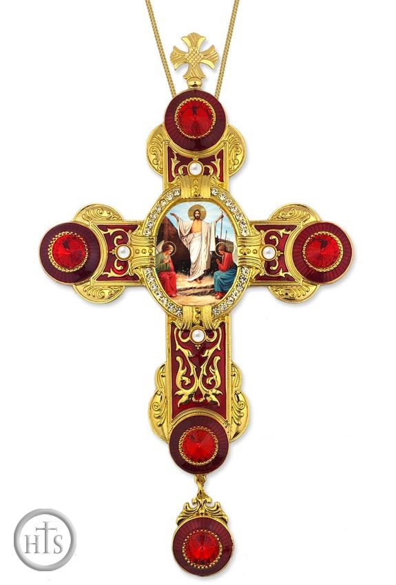 Pic - Resurrection of Christ Icon in Byzantine Styled Cross Ornament