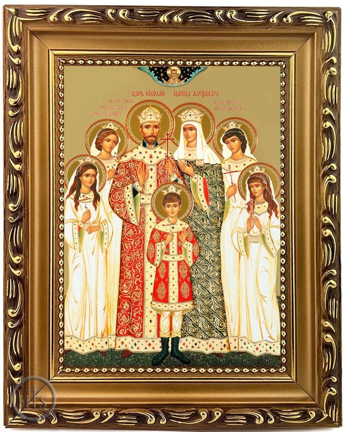 Product Pic - The Royal Family, Wooden Frame Orthodox Icon with Stand