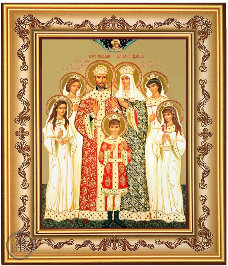Product Image - The Royal Family, Gold Foil Orthodox Icon in Frame 