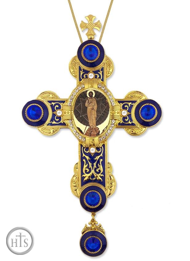 Picture - The Transfiguration Icon in Byzantine Styled Cross Ornament