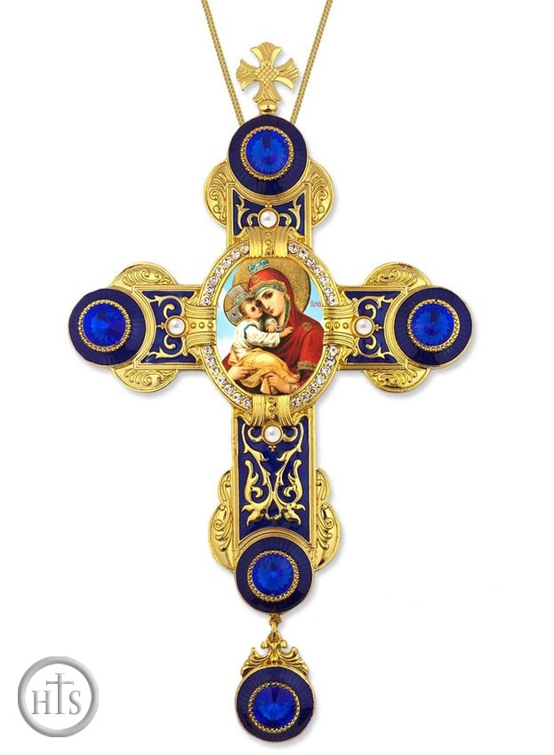 Pic - Virgin Mary of Pochaev Icon in Byzantine Styled Cross Ornament