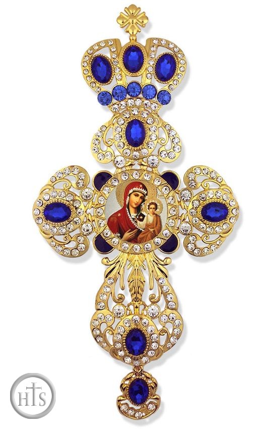 Image - Virgin Mary of Smolensk, Framed Cross-Shaped Icon Ornament