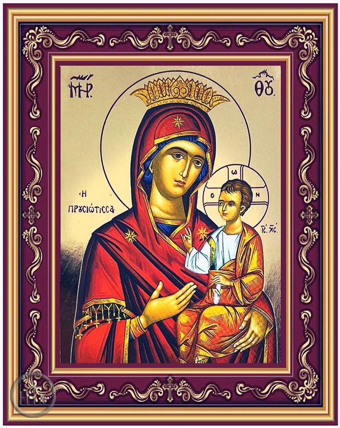 Product Picture - Theotokos of Prousa (Prousiotissa), Framed Byzantine Greek Icon