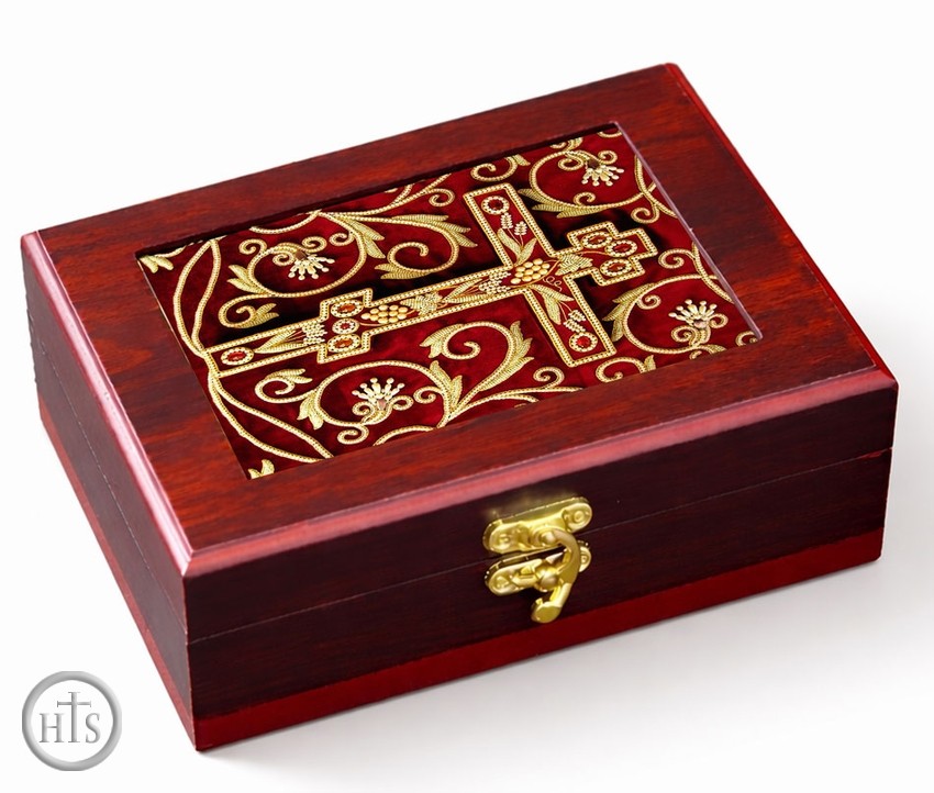 Product Image - Three Bar Cross, Wall Hanging Sacred Framed Icon Box