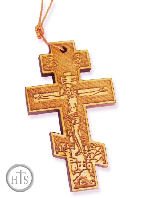 Product Image - Three Barred Wooden Cross with Rope, from Greece