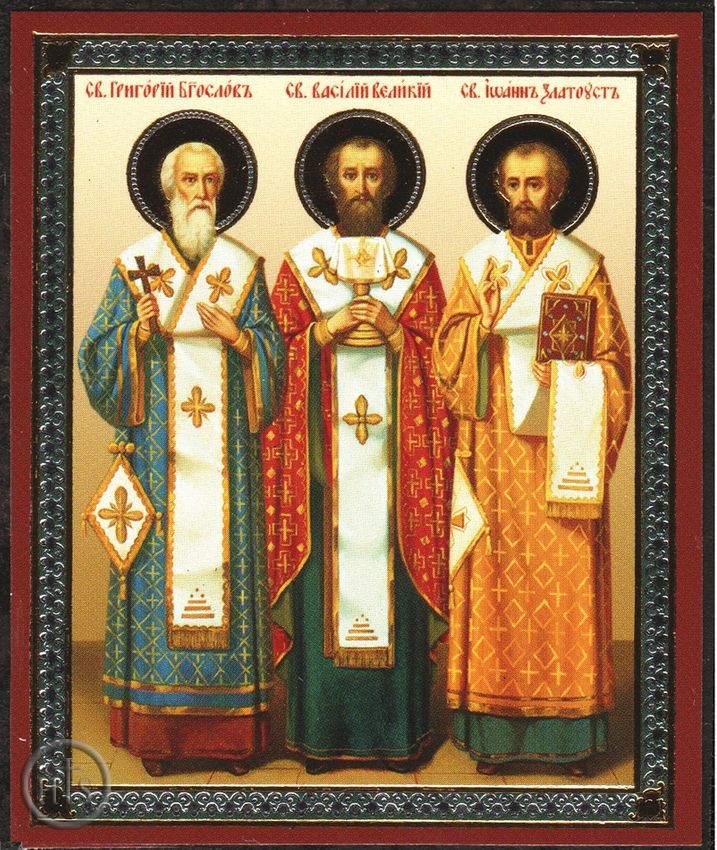 Image - Three Holy Hierarchs, Orthodox Christian Mini Icon