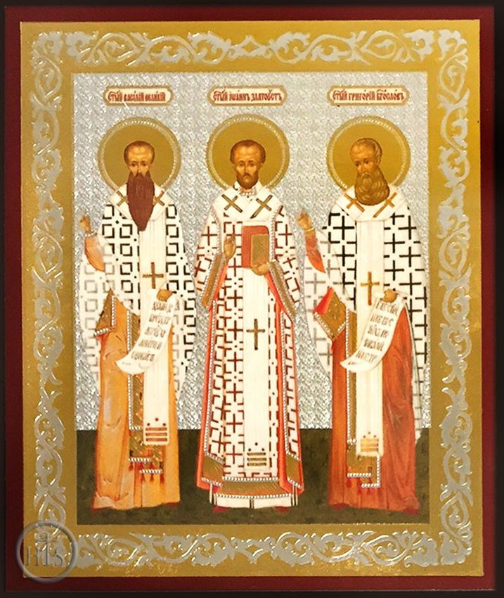 Pic - Three Holy Hierarchs, Orthodox Christian Mini Icon