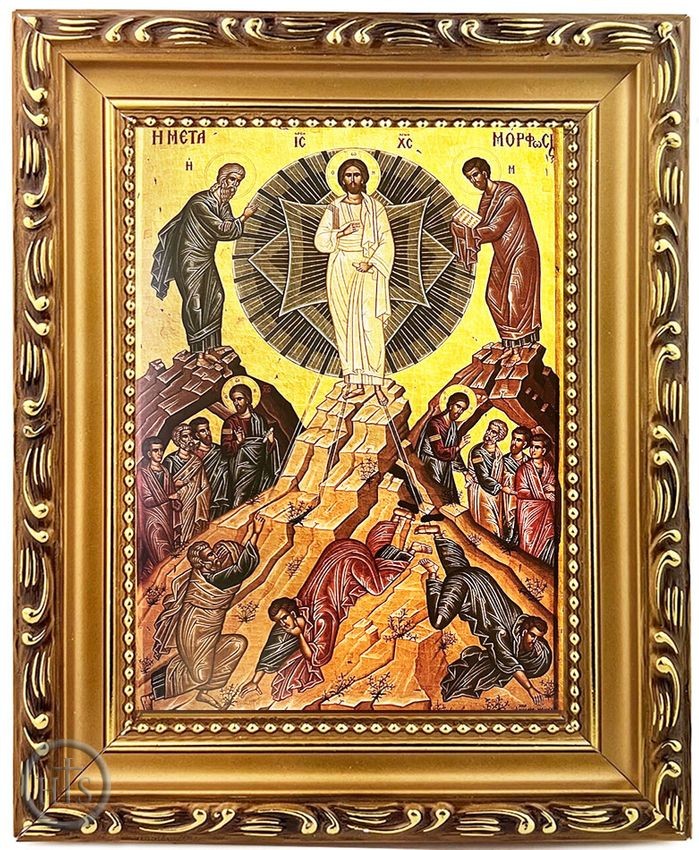 Photo - The Transfiguration, Wooden Frame Byzantine Icon with Stand