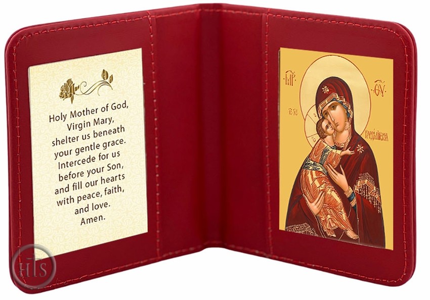 HolyTrinityStore Picture - Travel Prayer Book with Virgin of Vladimir Icon and Prayer