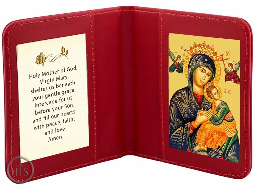 HolyTrinityStore Image - Travel Prayer Book with Virgin Mary Perpetual Help Icon and Prayer