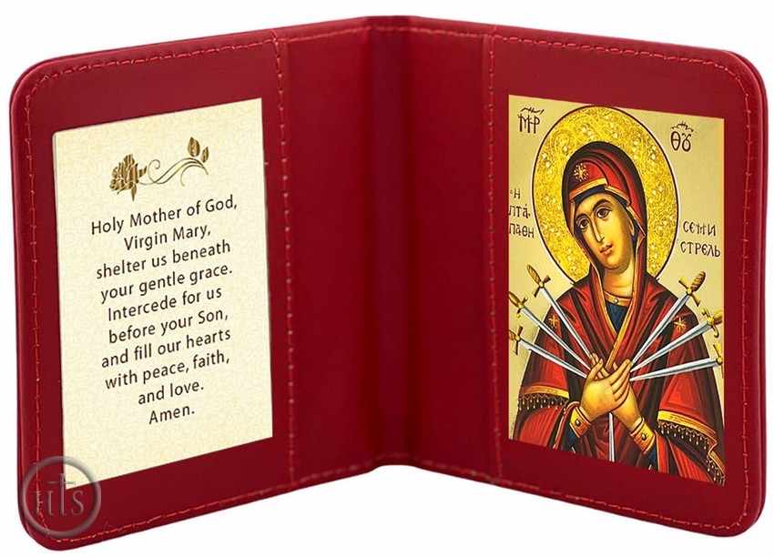 Image - Travel Prayer Book with Virgin Mary Seven Swords Icon and Prayer