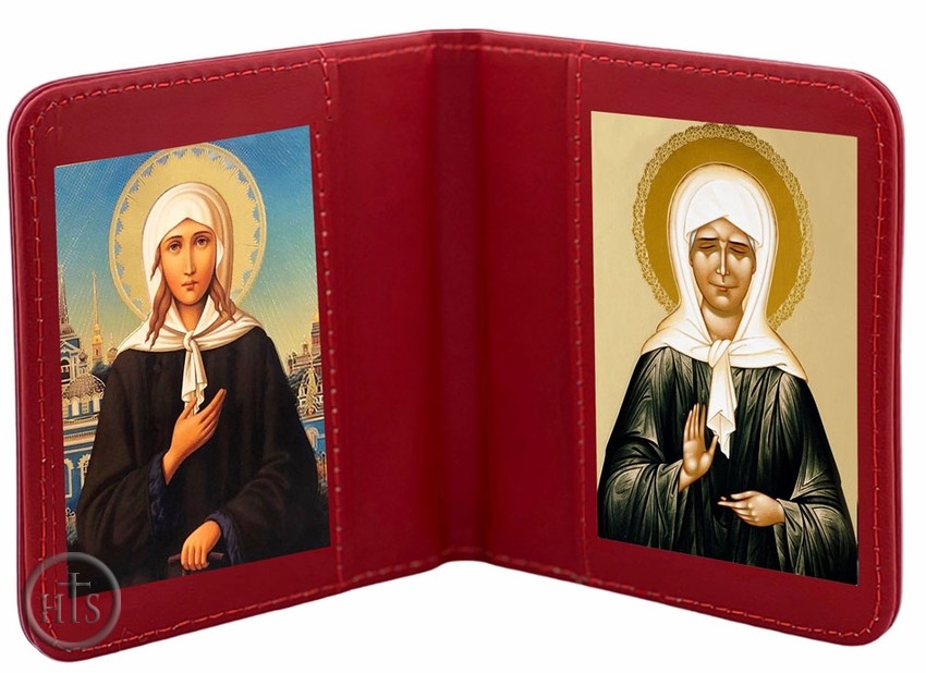 HolyTrinityStore Photo - Saint Matrona & Saint Xenia, Traveling Icon Diptych