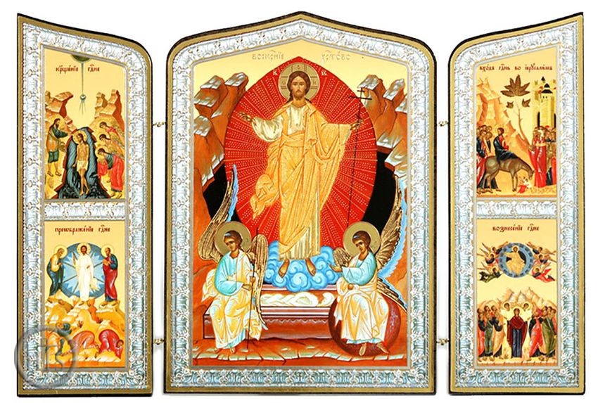 Product Pic - Resurrection of Christ and Feast Icons, Triptych