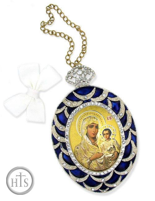 Picture - Virgin of Jerusalem, Ornament Icon, Blue
