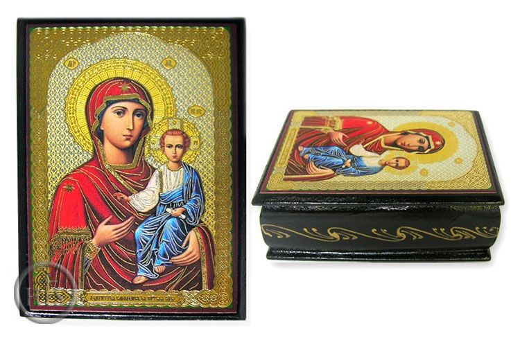 Product Picture - Virgin of Smolensk, Decoupage  Icon  Box