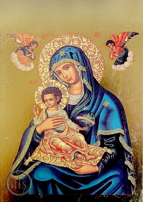HolyTrinity Pic - Virgin Mary and Child, Byzantine Greek Orthodox Icon