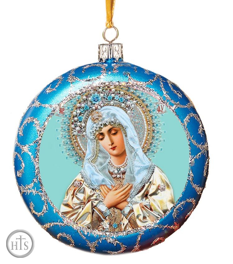 Product Pic - Virgin Mary Extreme Humility, Not Breakable Christmas  Ornament, Blue