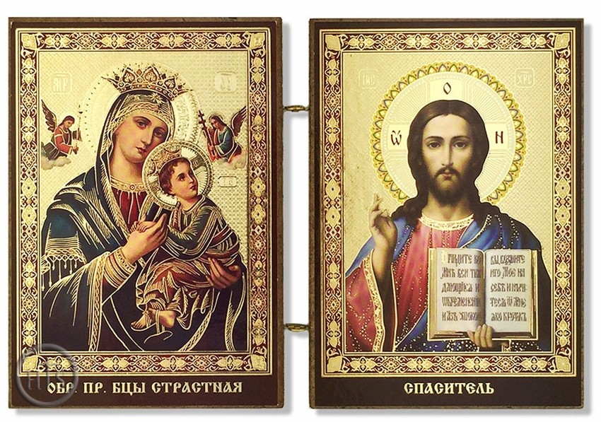 Pic - Virgin of Perpetual Help and Christ The Teacher,  Mini Diptych