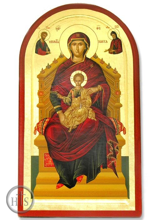 HolyTrinityStore Image - Virgin Mary Enthroned, Serigraph Orthodox Icon 