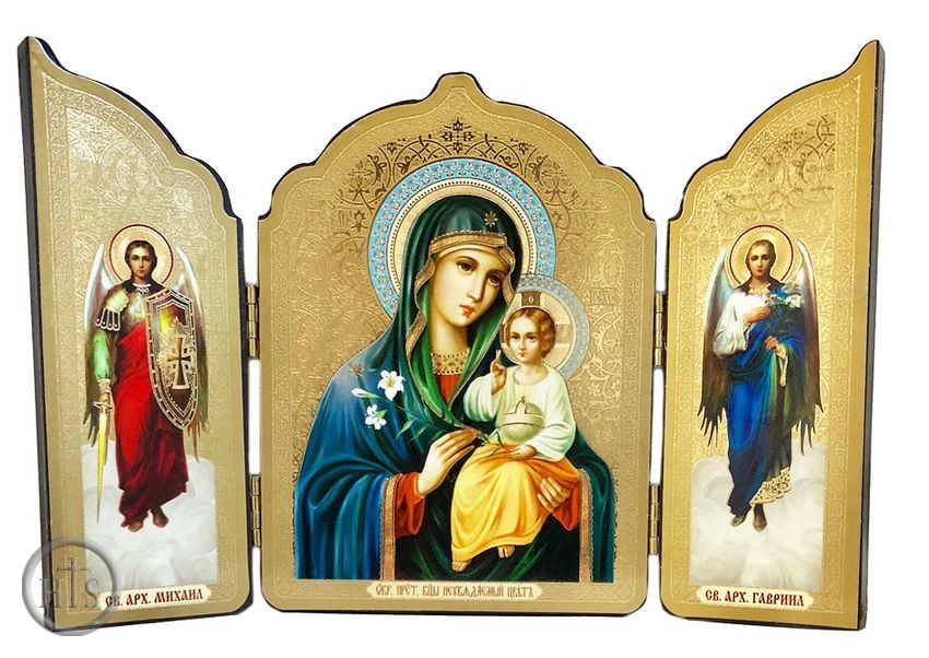 Product Photo - Virgin Mary Eternal Bloom  / Archangels Michael and Gabriel, Triptych