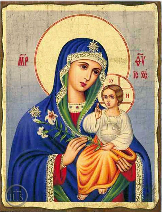 HolyTrinityStore Picture - Virgin Mary the Eternal Bloom, Orthodox Christian Serigraph Icon
