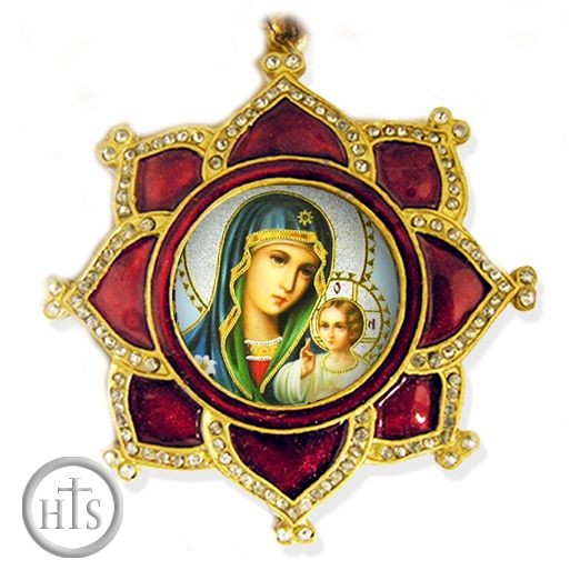 Picture - Virgin Mary The  Eternal Bloom,   Framed Icon Ornament Star Shape